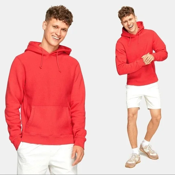 OUTDOOR VOICES Mens Nimbus Hoodie Faded Red Pink Athleisure Gym Streetwear M - Picture 1 of 9